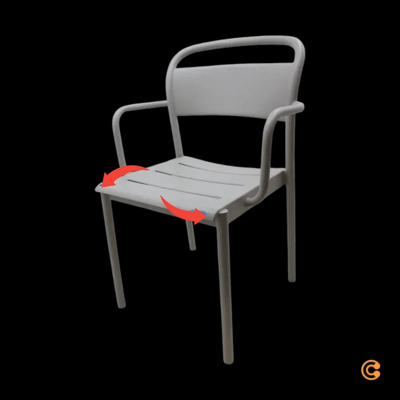 Muuto - Linear Steel Armchair Outdoor grau Stuhl Möbel Sitzmöbel SIEHE TEXT/FOTO