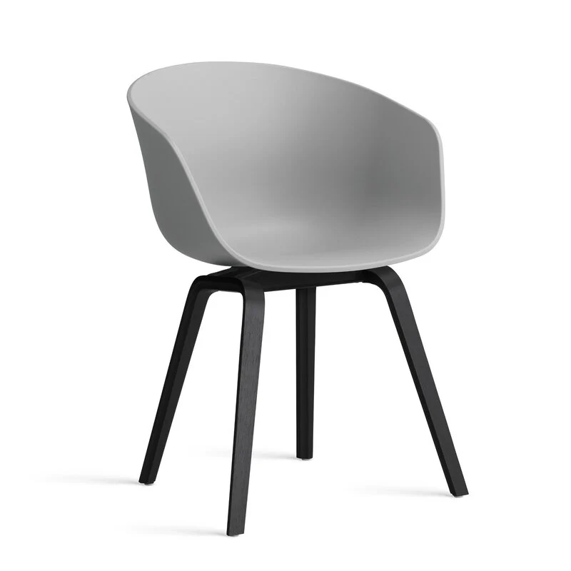 B-Ware HAY About A Chair AAC 22 Schalenstuhl Eiche schwarz lackiert concrete grey 2.0