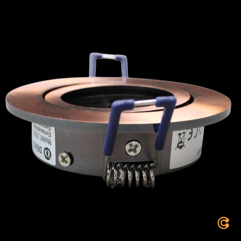 4x B-Ware Deko Light Deckeneinbaustrahler Einbauring GU10 LED Metall Kupfer 89 mm 4 STÜCK