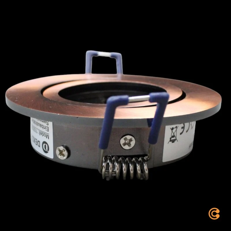 4x B-Ware Deko Light Deckeneinbaustrahler Einbauring GU10 LED Metall Kupfer 89 mm 4 STÜCK