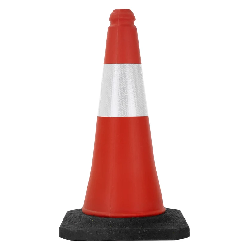 Verkehrsleitkegel Verkehrshütchen Pylone beschwert 51cm Rot/Weiß mit schwerem Fuß