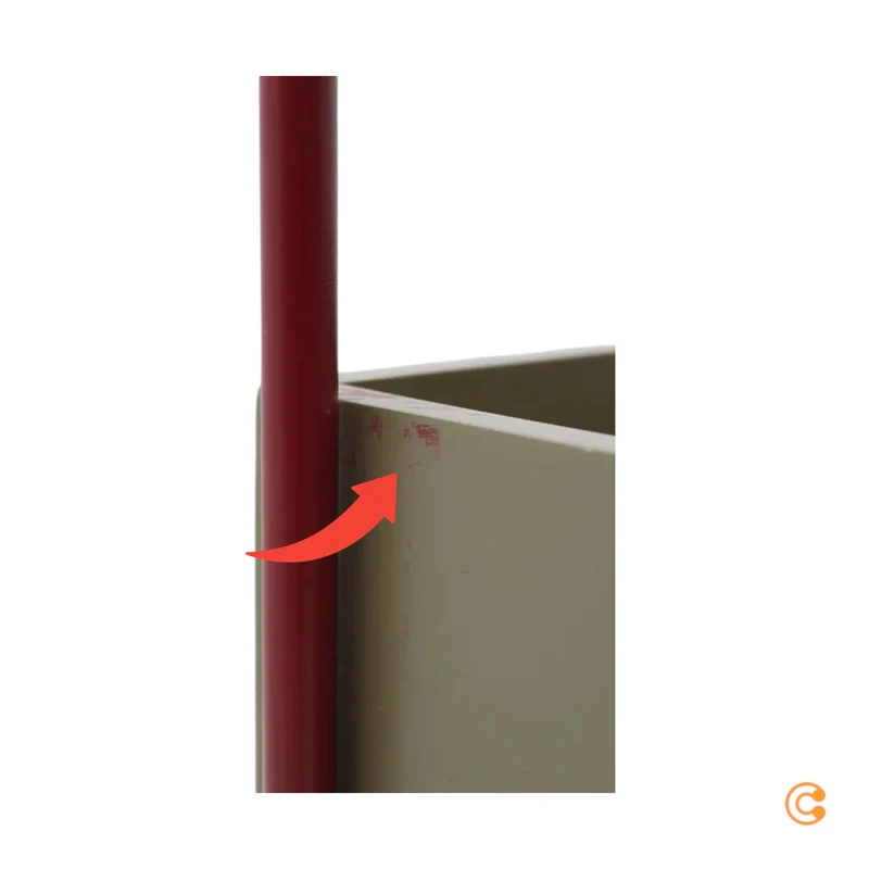 Hübsch Interior Fresh Trolley Wagen H70cm khaki burgundy Esche SIEHE TEXT/FOTO