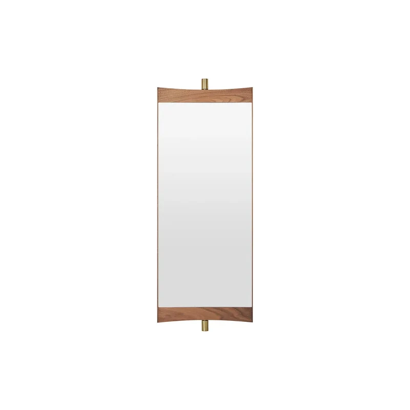 B-Ware Gubi Wandspiegel Spiegel Vanity Spiegelglas 74x28cm Walnuss SIEHE TEXT/FOTO
