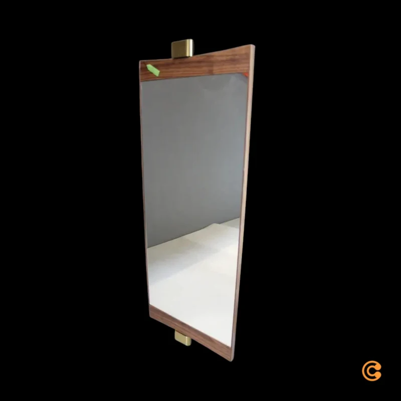 B-Ware Gubi Wandspiegel Spiegel Vanity Spiegelglas 74x28cm Walnuss SIEHE TEXT/FOTO