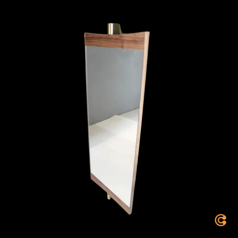 B-Ware Gubi Wandspiegel Spiegel Vanity Spiegelglas 74x28cm Walnuss SIEHE TEXT/FOTO