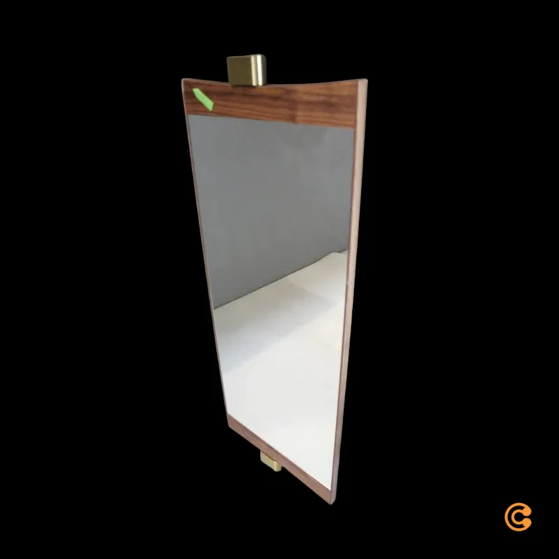B-Ware Gubi Wandspiegel Spiegel Vanity Spiegelglas 74x28cm Walnuss SIEHE TEXT/FOTO