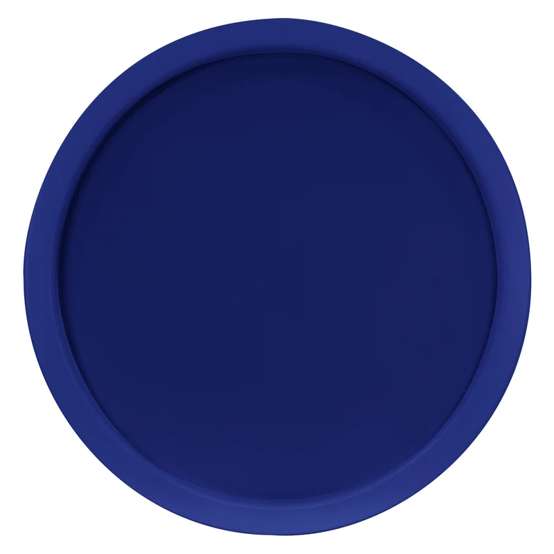 Beistelltisch rund Ø 46x51 cm Blau aus Metall mit Tablett ML-Design