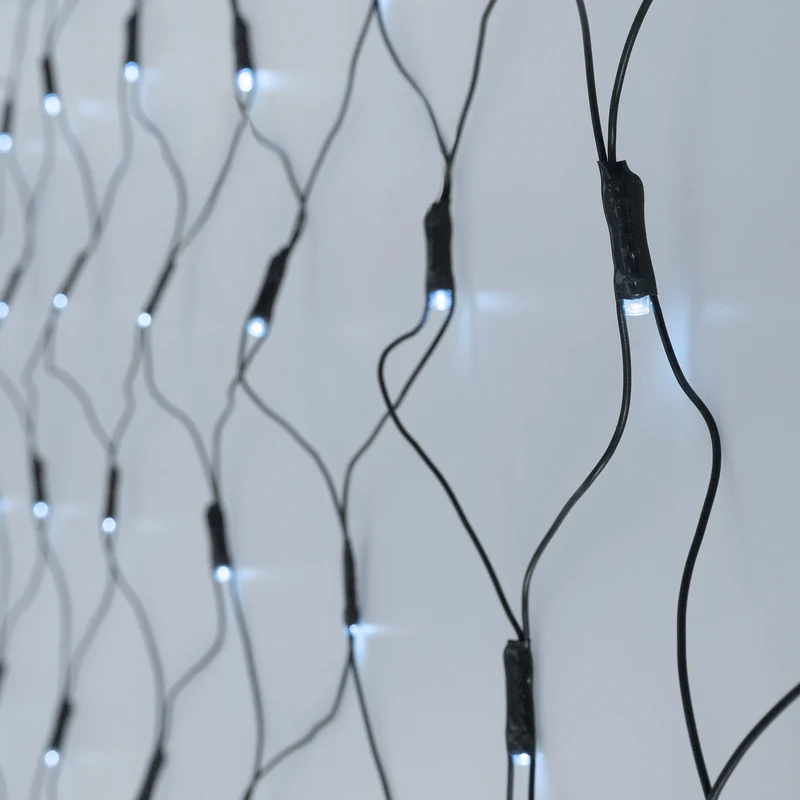 LED Lichternetz 150x300 cm mit 320 LEDs Kaltweiß IP44