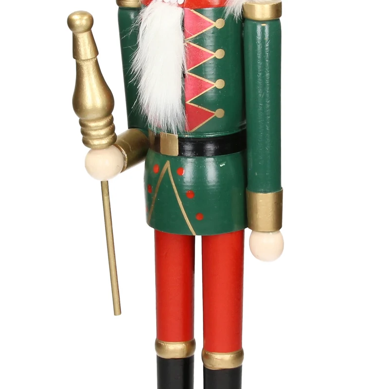 Nussknacker Soldat mit roter Krone und Zepter 50 cm aus Holz
