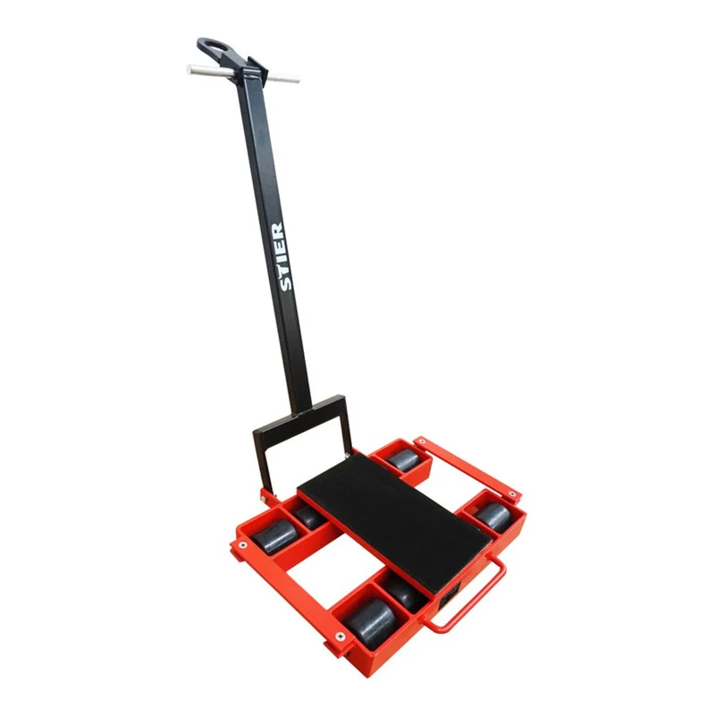 B-Ware STIER Fahrwerk Transportroller Lenkwagen Tragkraft 6000 kg Stahl Nylon Rollen
