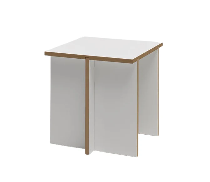 B-Ware Tojo Hocker Sitzmöbel weiß Sitzgelegenheit modern Möbel Sitz Wohnzimmersitz