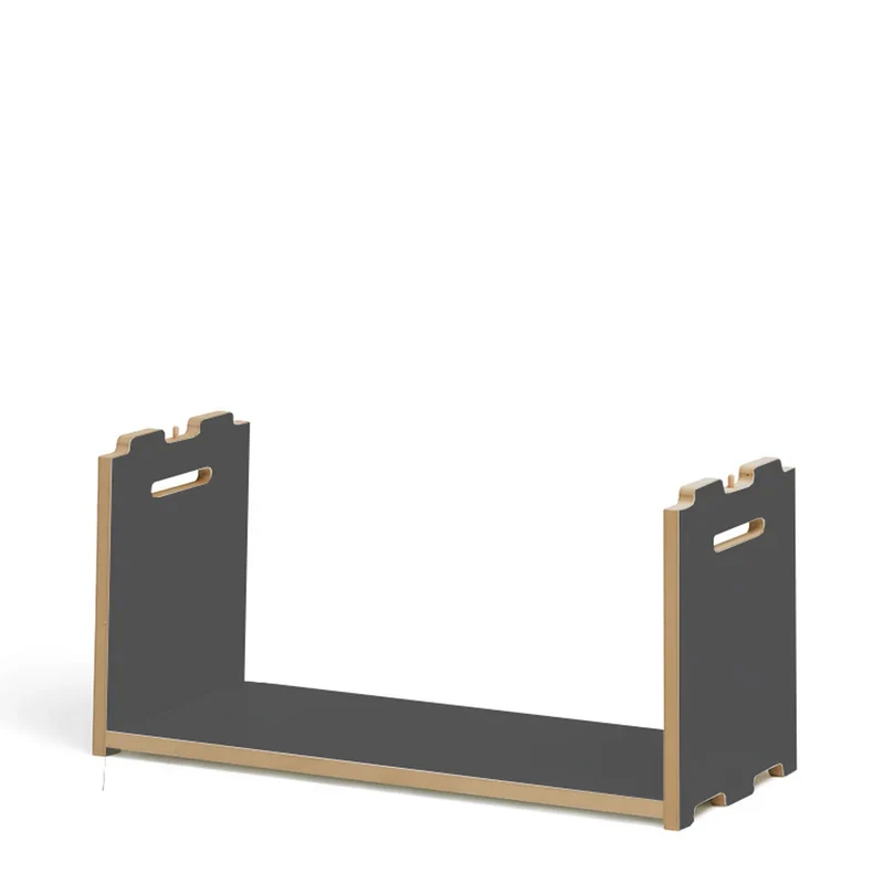 B-Ware Tojo Anbaumodul Erweiterung Regalwand hochstapler anthrazit MDF Bücherregal