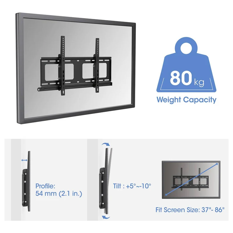 B-Ware Manhattan TV Wandhalterung Halter 37-86" 80kg Outdoor Fernseher Halterung