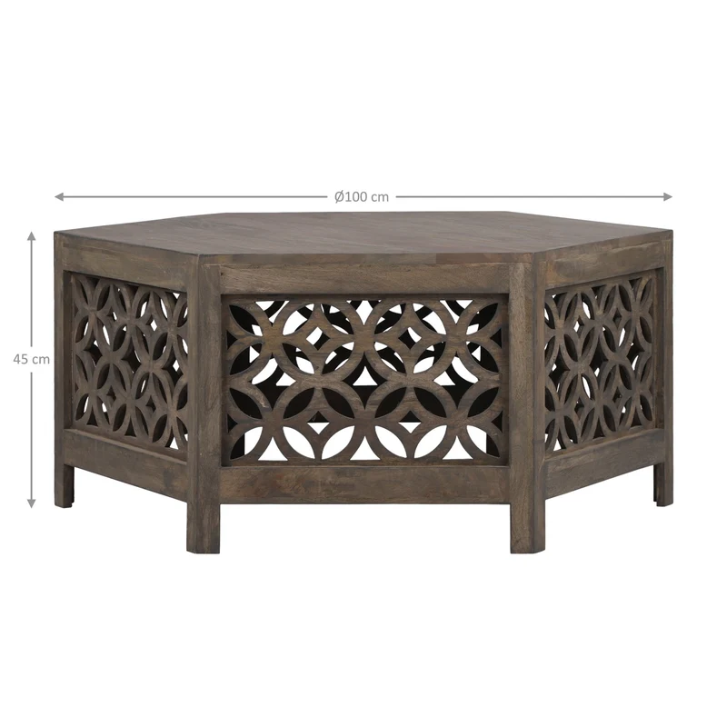 Couchtisch 2er Set Natur aus Mangoholz WOMO-Design