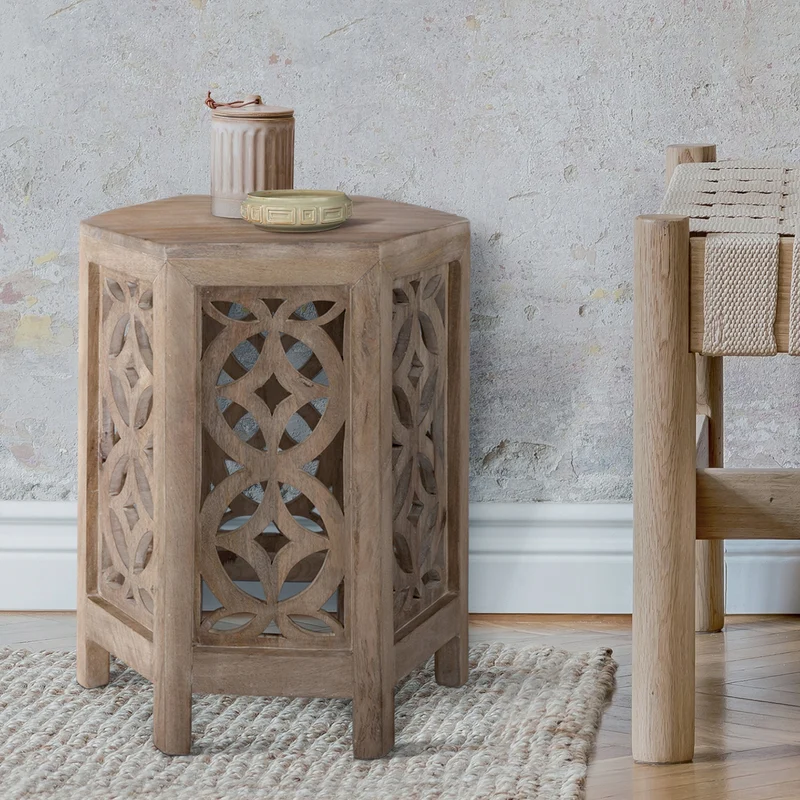 Couchtisch 2er Set Natur aus Mangoholz WOMO-Design