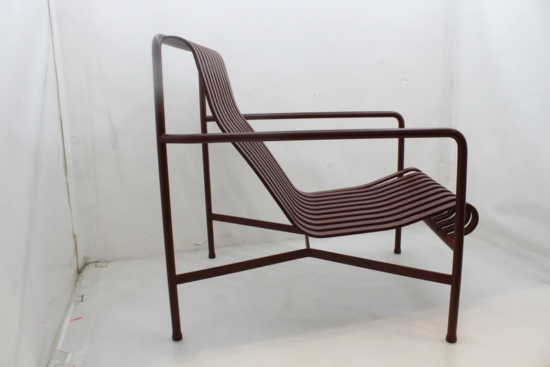 B-Ware HAY Palissade Lounge Stuhl Outdoorstuhl Gartenstuhl Sitz rot SIEHE TEXT/FOTO