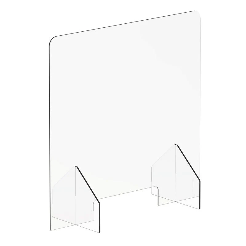 B-Ware hjh OFFICE Thekenaufsatz CLEANUP II 65 x 65 cm Acryl Trennwand Hygieneschutz