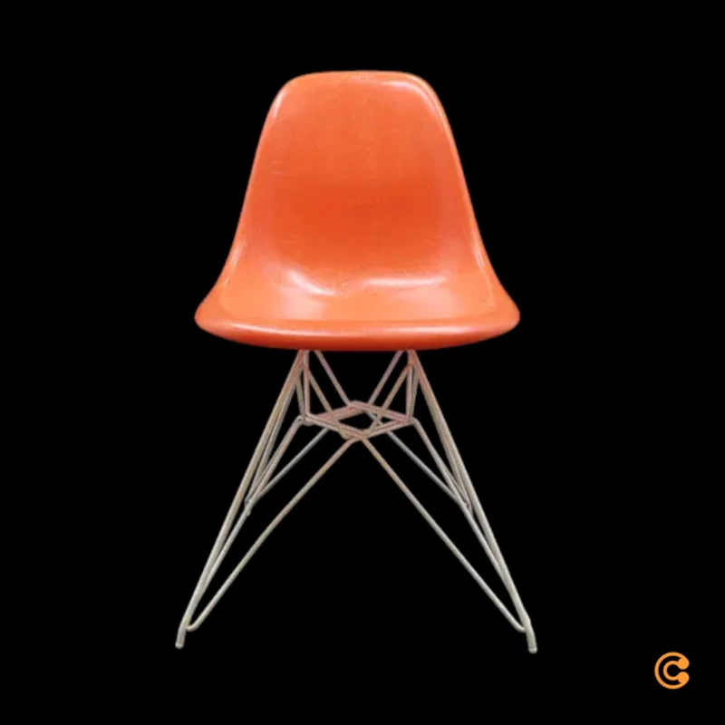 B-Ware Vitra Eames Fiberglass Side Chair DSR Stuhl Küchenstuhl Esszimmerstuhl Orange