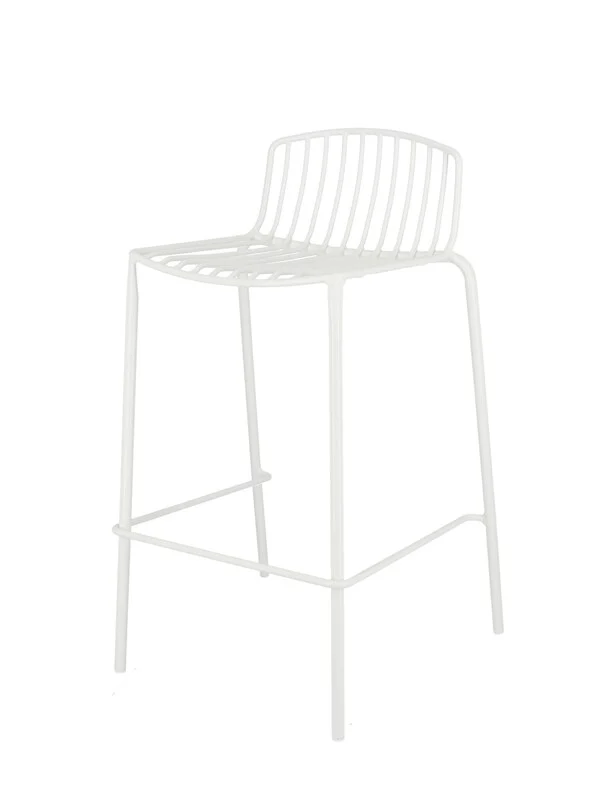 B-Ware Jan Kurtz Barstuhl Hocker Mori Outdoor 49 x 81 x 49 cm Sitzhöhe 65 cm weiß302