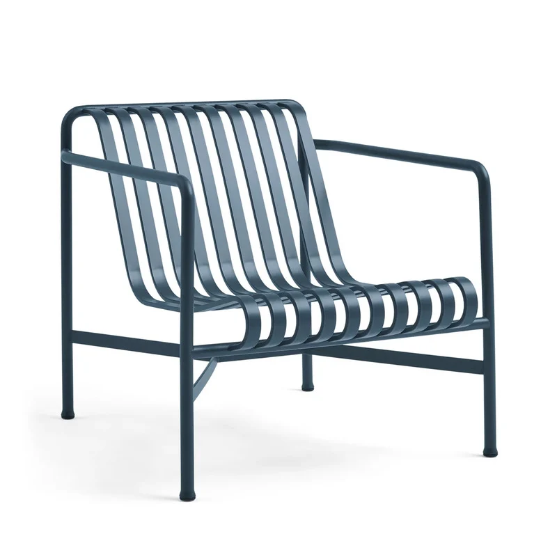 B-Ware HAY Lounge Sessel Stuhl Palissade Chair Low Gartenstuhl Dunkelblau Outdoor