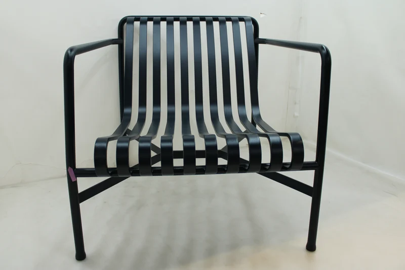 B-Ware HAY Lounge Sessel Stuhl Palissade Chair Low Gartenstuhl Dunkelblau Outdoor