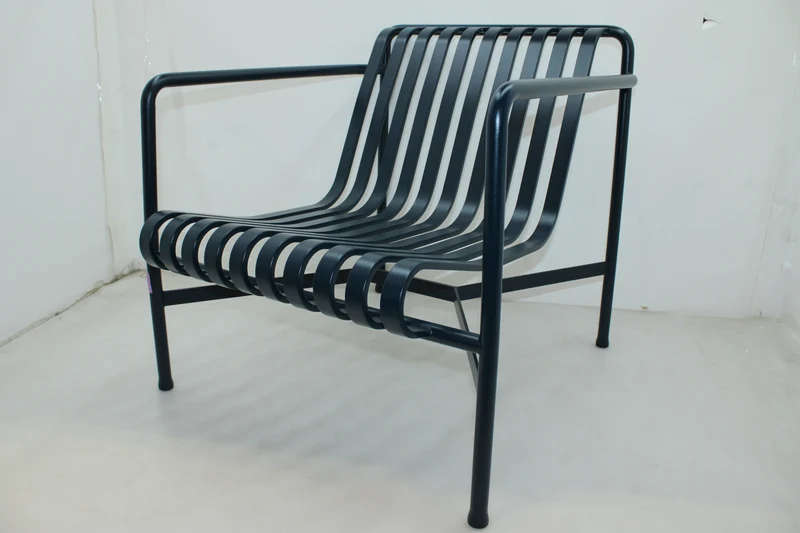 B-Ware HAY Lounge Sessel Stuhl Palissade Chair Low Gartenstuhl Dunkelblau Outdoor