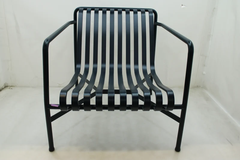 B-Ware HAY Lounge Sessel Stuhl Palissade Chair Low Gartenstuhl Dunkelblau Outdoor