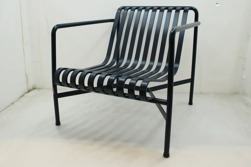 B-Ware HAY Lounge Sessel Stuhl Palissade Chair Low Gartenstuhl Dunkelblau Outdoor