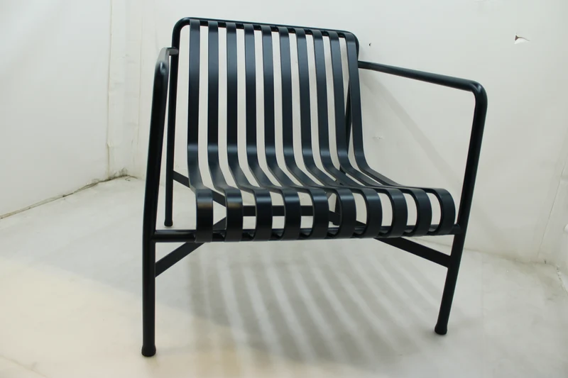 B-Ware HAY Lounge Sessel Stuhl Palissade Chair Low Gartenstuhl Dunkelblau Outdoor