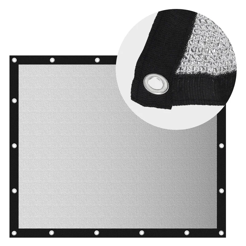 Schattennetz für Kleinwagen 2,5x3 m Silber/Schwarz aus Polyethylen