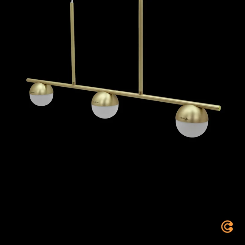 B-Ware Nordlux Pendelleuchte Hängelampe Contina G9 LED Messing Glas matt 3-flammig