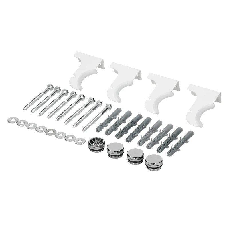 Badheizkörper 1800x452 mm Weiß mit Universale Anschlussgarnitur ML-Design