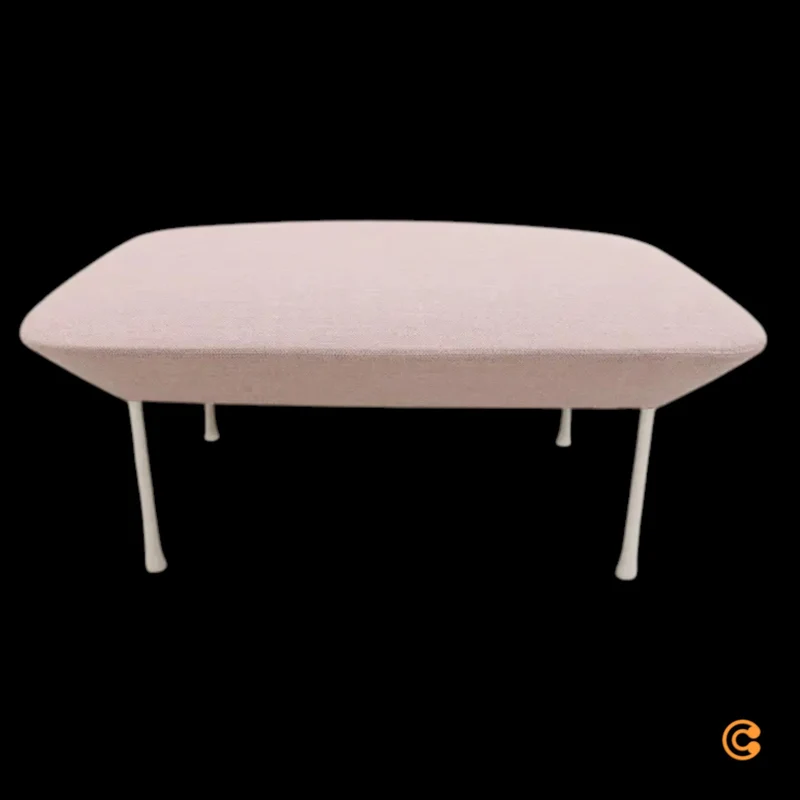 B-Ware MUUTO Sitzhocker Fußhocker Oslo Pouf Rosa Offwhite Sitzpouf Hocker 45x100x73cm