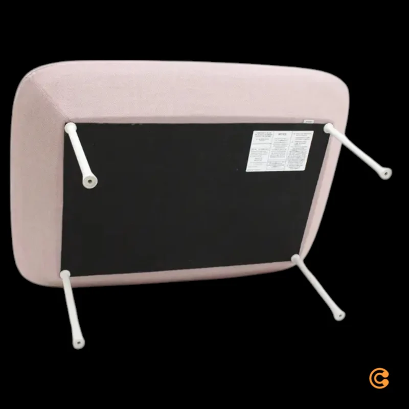 B-Ware MUUTO Sitzhocker Fußhocker Oslo Pouf Rosa Offwhite Sitzpouf Hocker 45x100x73cm