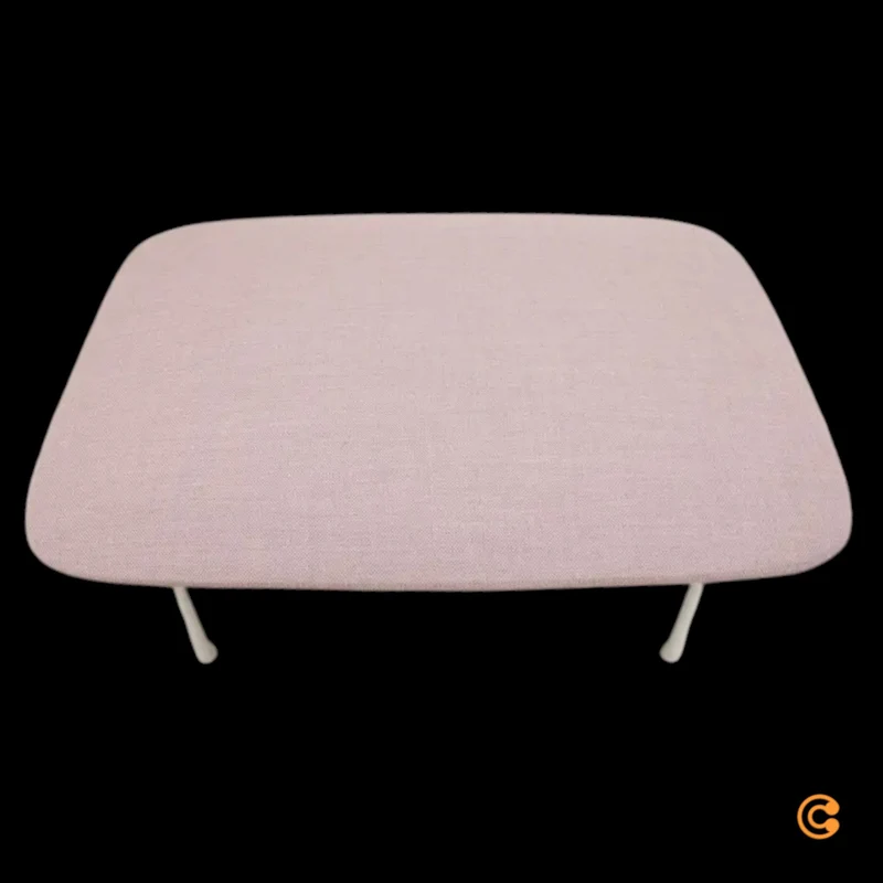 B-Ware MUUTO Sitzhocker Fußhocker Oslo Pouf Rosa Offwhite Sitzpouf Hocker 45x100x73cm