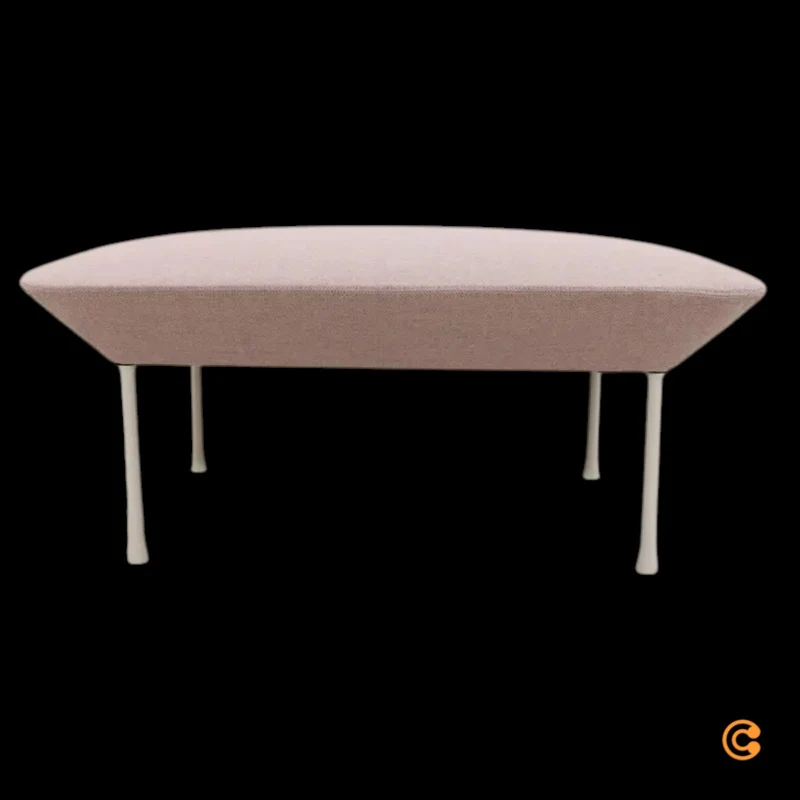 B-Ware MUUTO Sitzhocker Fußhocker Oslo Pouf Rosa Offwhite Sitzpouf Hocker 45x100x73cm
