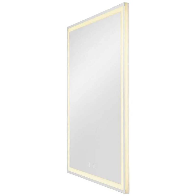 B-Ware SLV LED Wandleuchte Wandlampe Aufbauleuchte Silber Glas Rechteckig Dimmbar