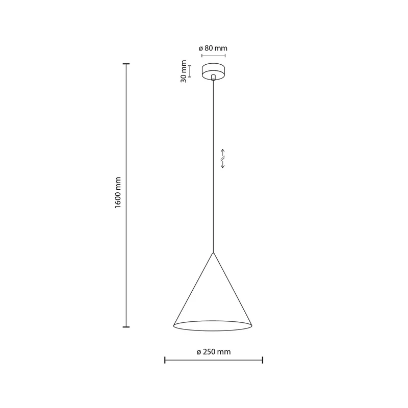 B-Ware TK-Lighting Hängeleuchte Pendelleuchte Cono Sand Stahl E27 LED Ø 25 cm 1-flammig