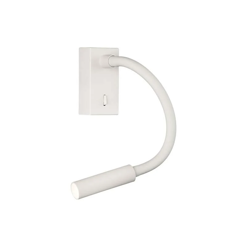 B-Ware ACB Wandleuchte Leselampe LED Cio Flexarm Schalter Weiß warmweiß 3 W Lampe 90 Ra
