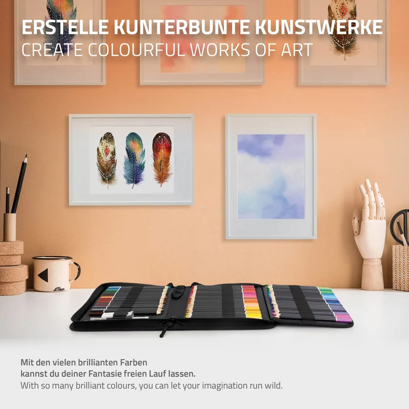 78er Aquarell Buntstifte Set für Kinder und Erwachsene
