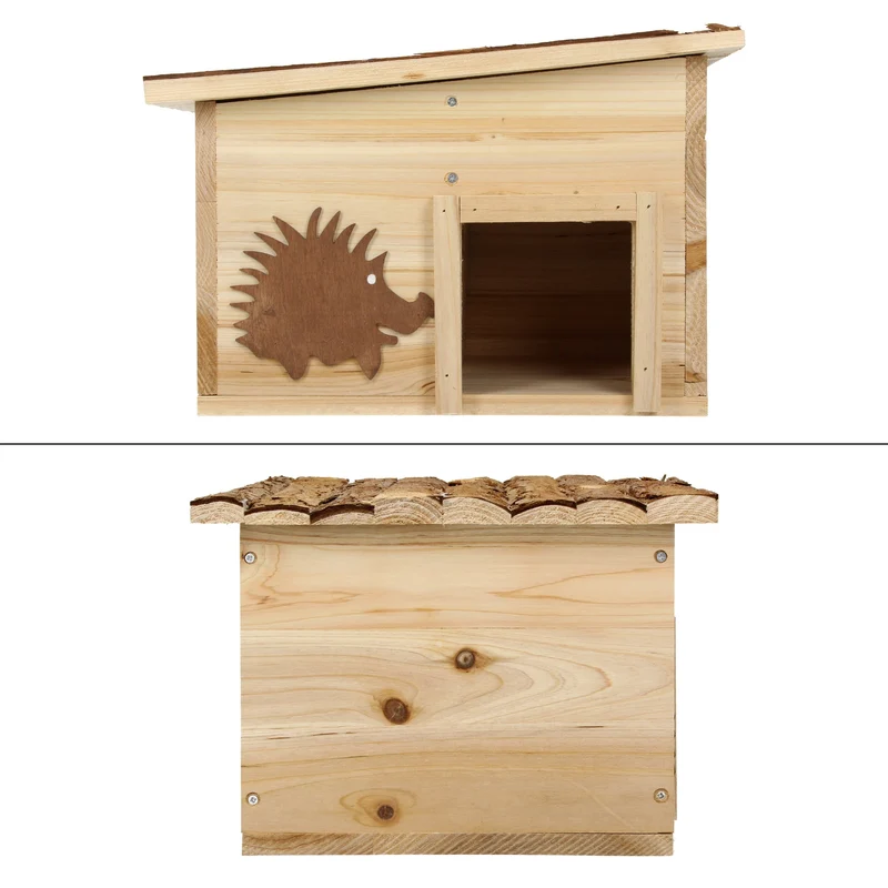 Igelhaus 30x24x21 cm Braun aus Kiefernholz