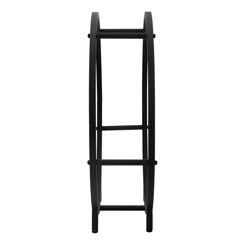 Kaminholzregal 72x70x20 cm Schwarz aus Metall ML-Design