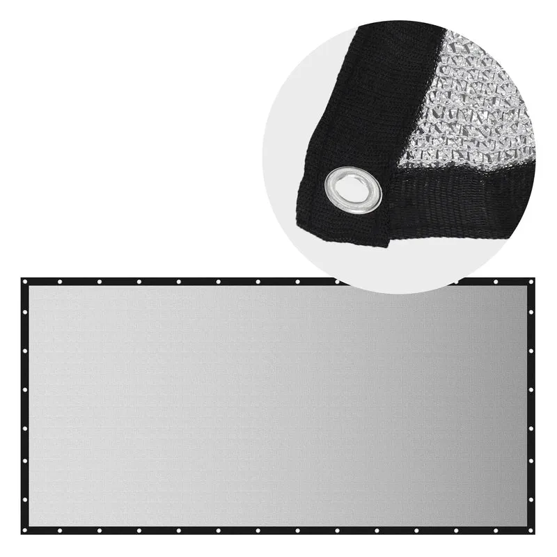 Schattennetz für Kombis und Vans 4x8 m Silber/Schwarz aus Polyethylen