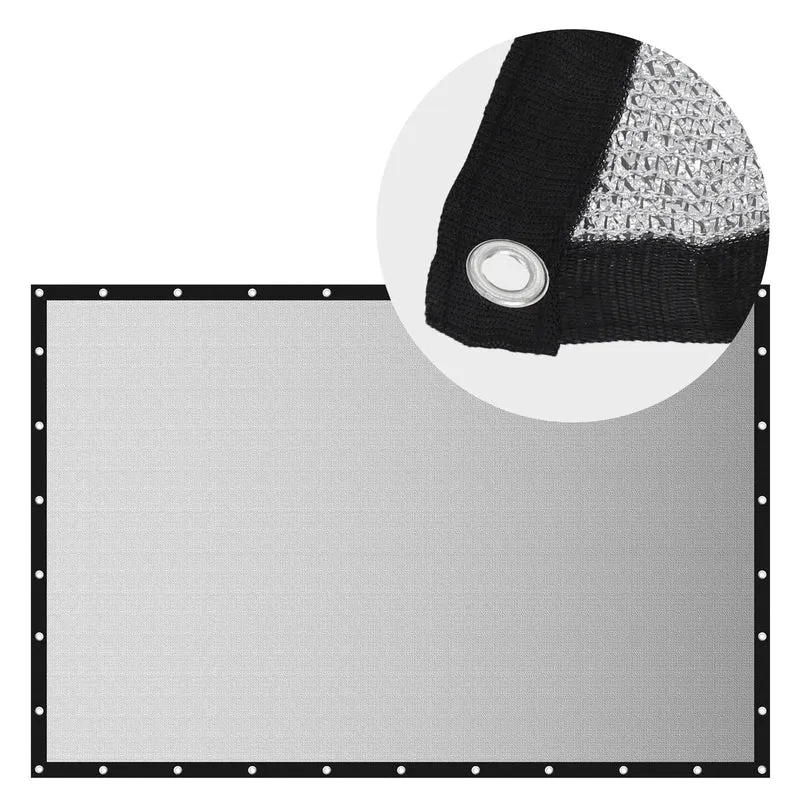 Schattennetz für Kombis 4x6 m Silber/Schwarz aus Polyethylen