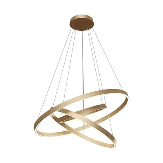 B-Ware Maytoni Rim LED-Hängelampe Hängeleuchte Deckenlampe Leuchte LED 3 Ringe messing