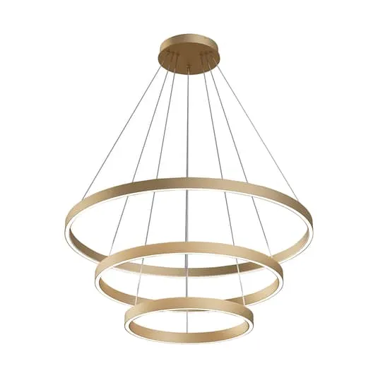 B-Ware Maytoni Rim LED-Hängelampe Hängeleuchte Deckenlampe Leuchte LED 3 Ringe messing