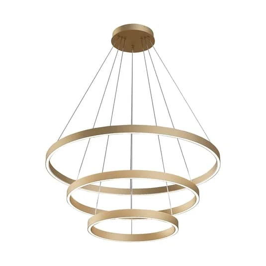 B-Ware Maytoni Rim LED-Hängelampe Hängeleuchte Deckenlampe Leuchte LED 3 Ringe messing