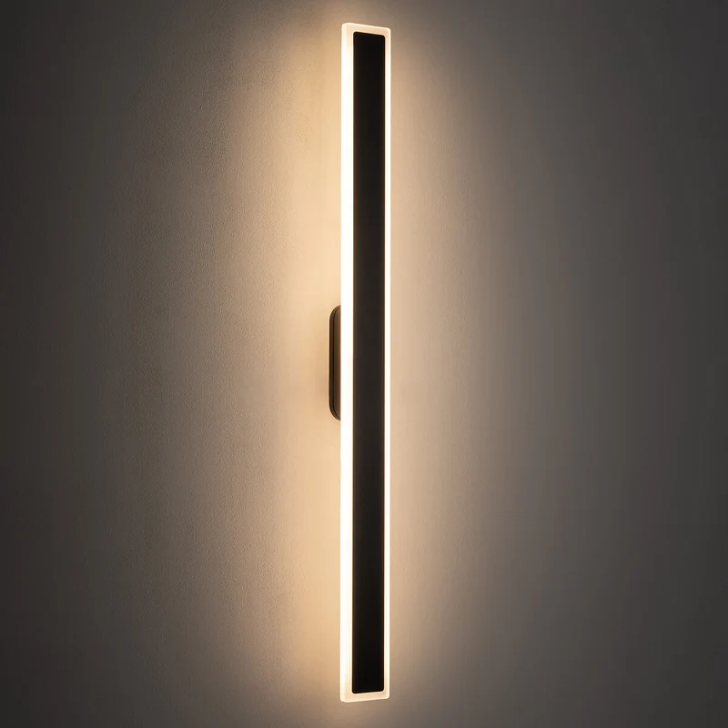 B-Ware Nowodvorski Wandleuchte Wandlampe LED schwarz ISLA 100 cm Warmweiß IP54 22 W