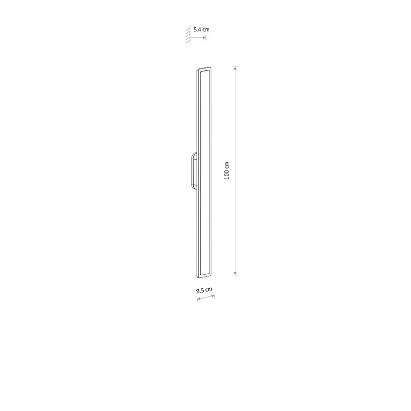 B-Ware Nowodvorski Wandleuchte Wandlampe LED schwarz ISLA 100 cm Warmweiß IP54 22 W