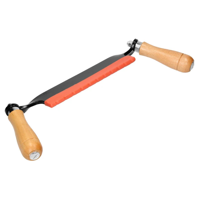 Zugmesser mit Holzgriffen und Klingenschutz 203 mm gerade